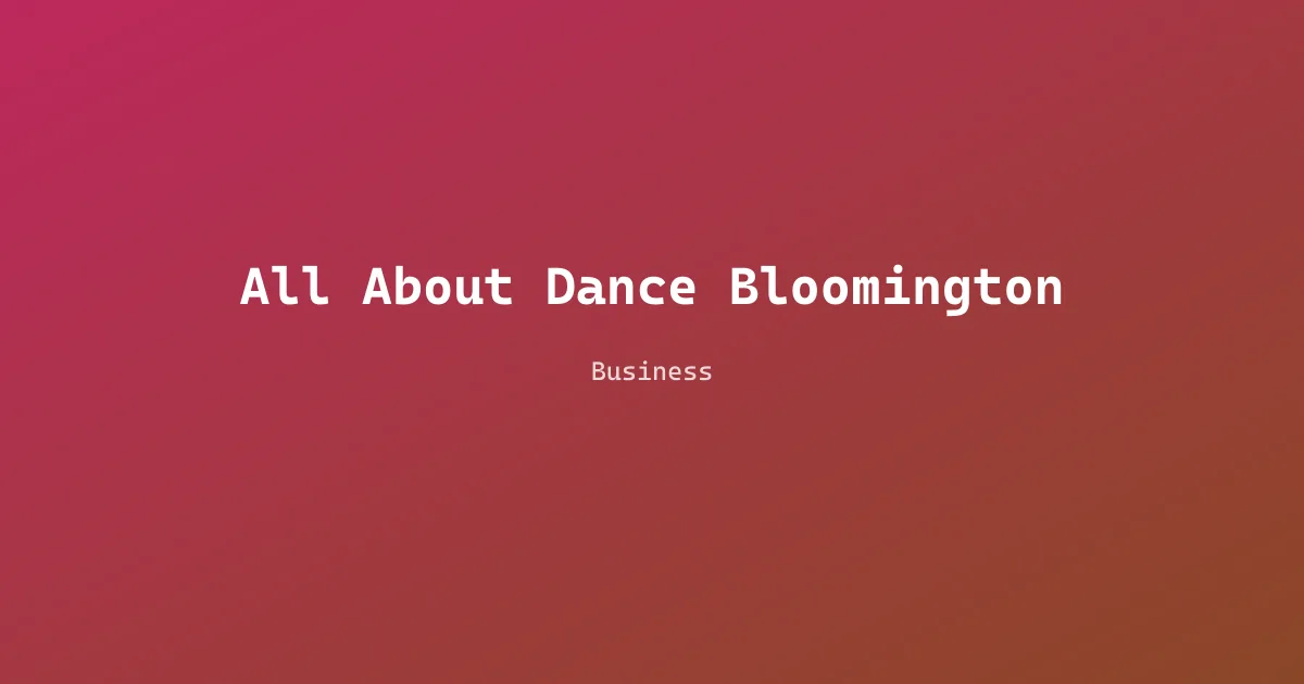All About Dance Bloomington