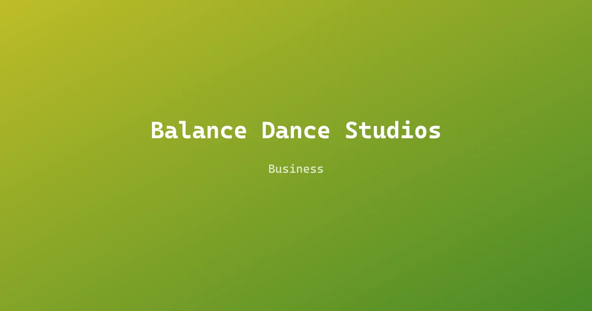 Balance Dance Studios