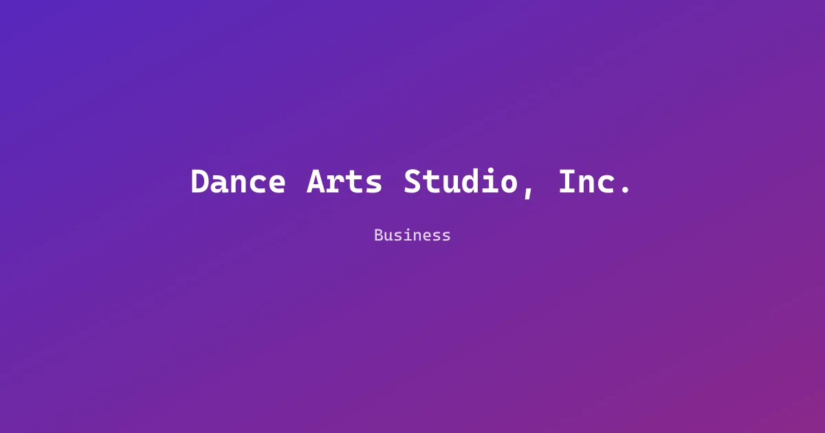 Dance Arts Studio, Inc.