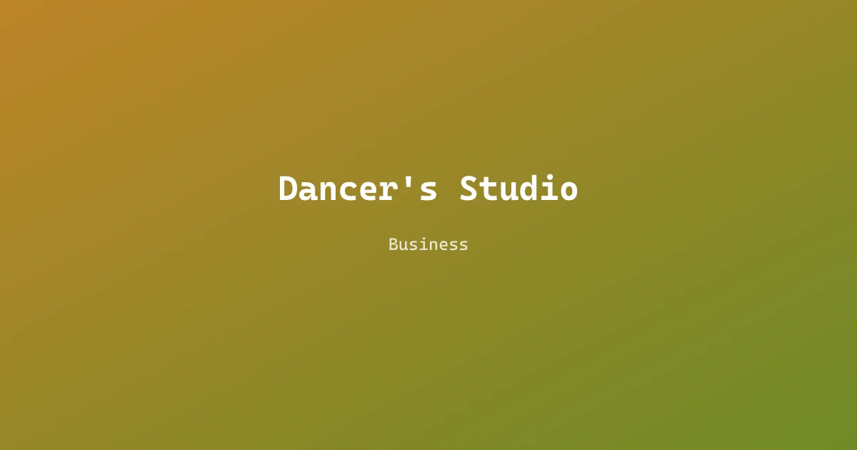 Dancer's Studio