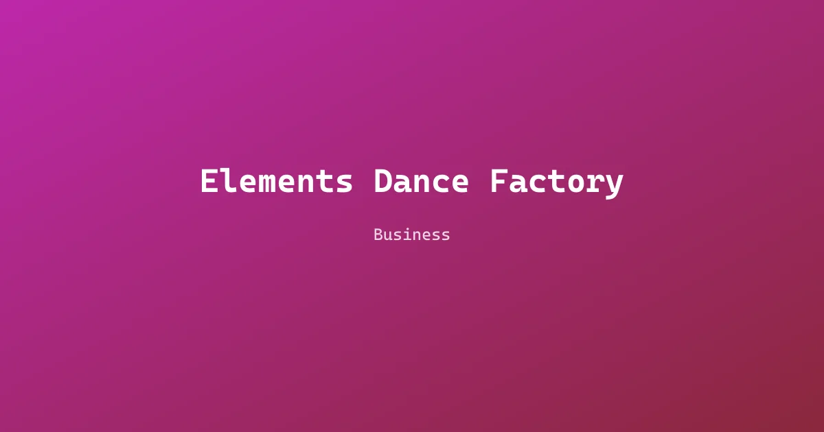 Elements Dance Factory