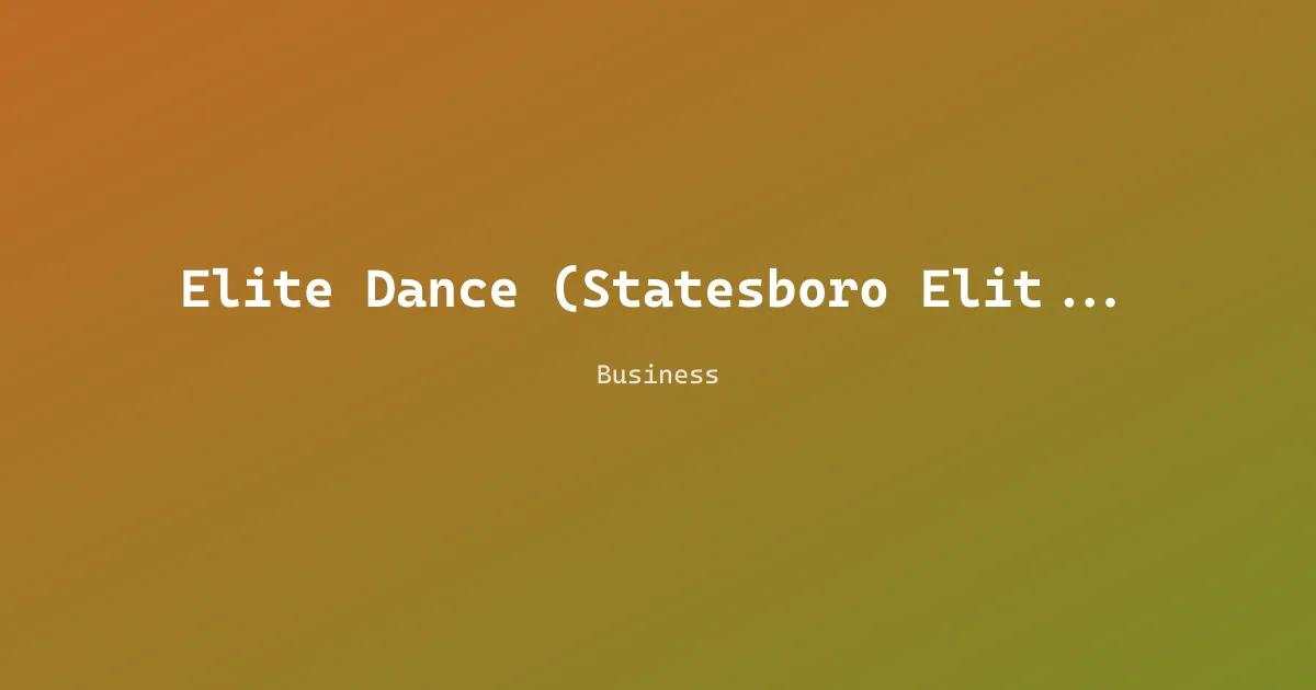 Elite Dance (Statesboro Elite Dance Studio)