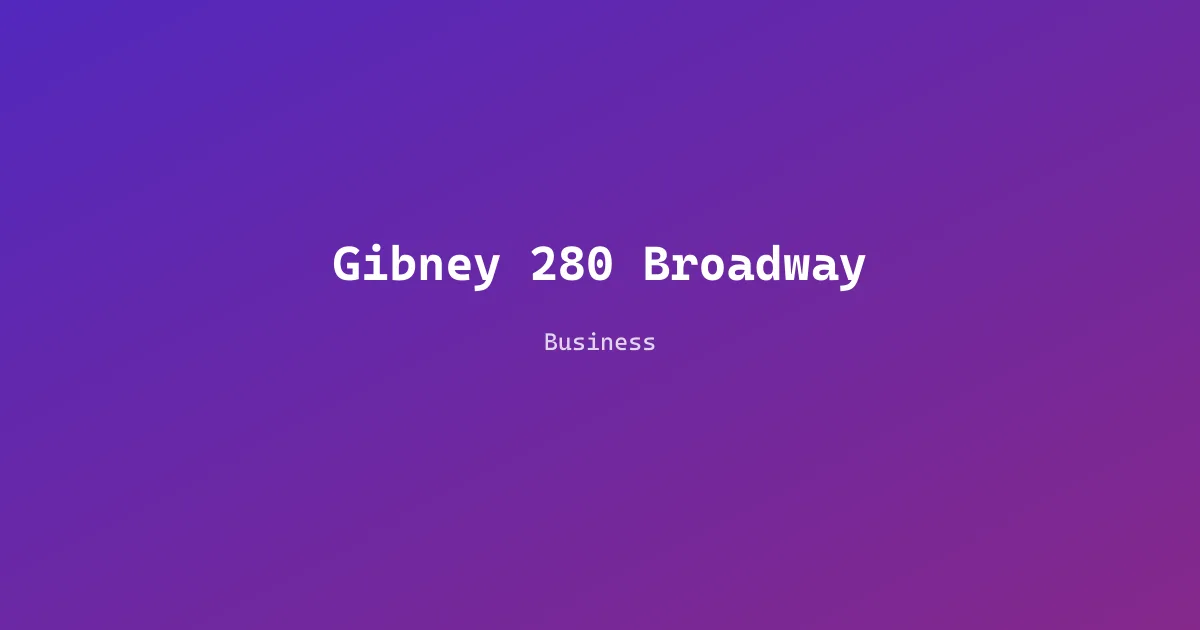 Gibney 280 Broadway