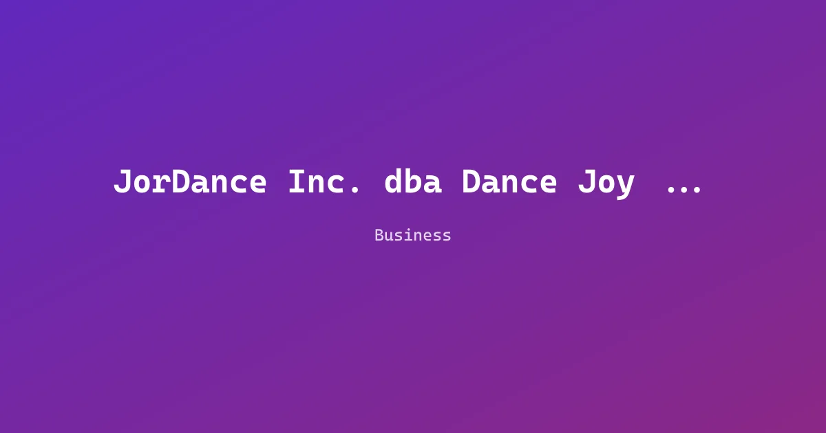 JorDance Inc. dba Dance Joy Studios