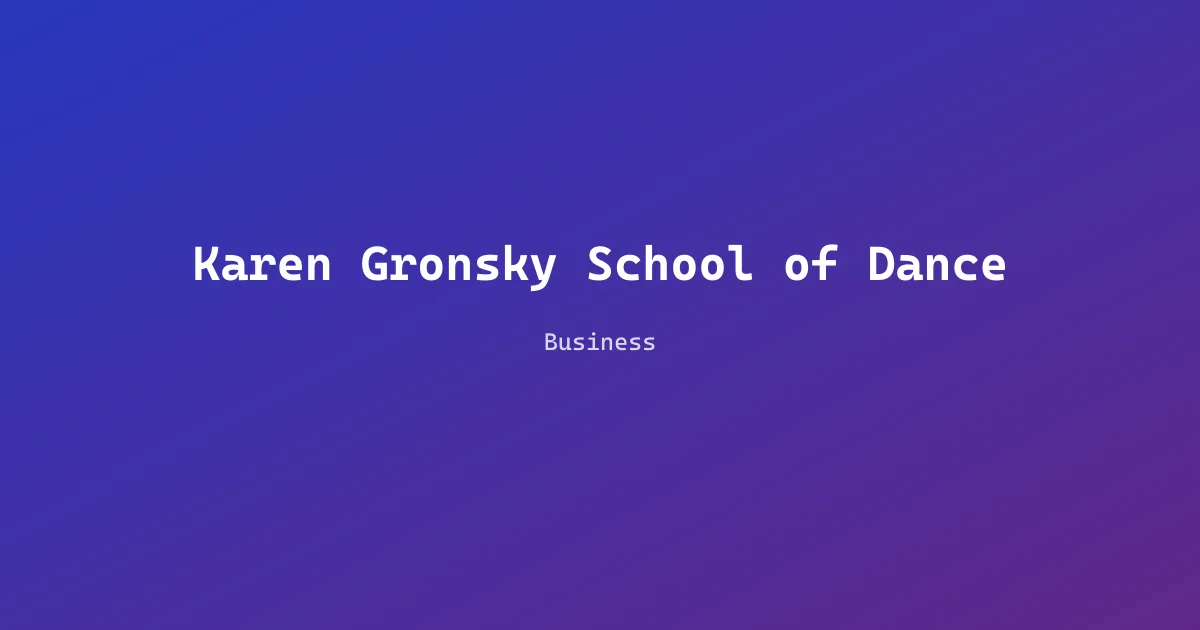 Karen Gronsky School of Dance