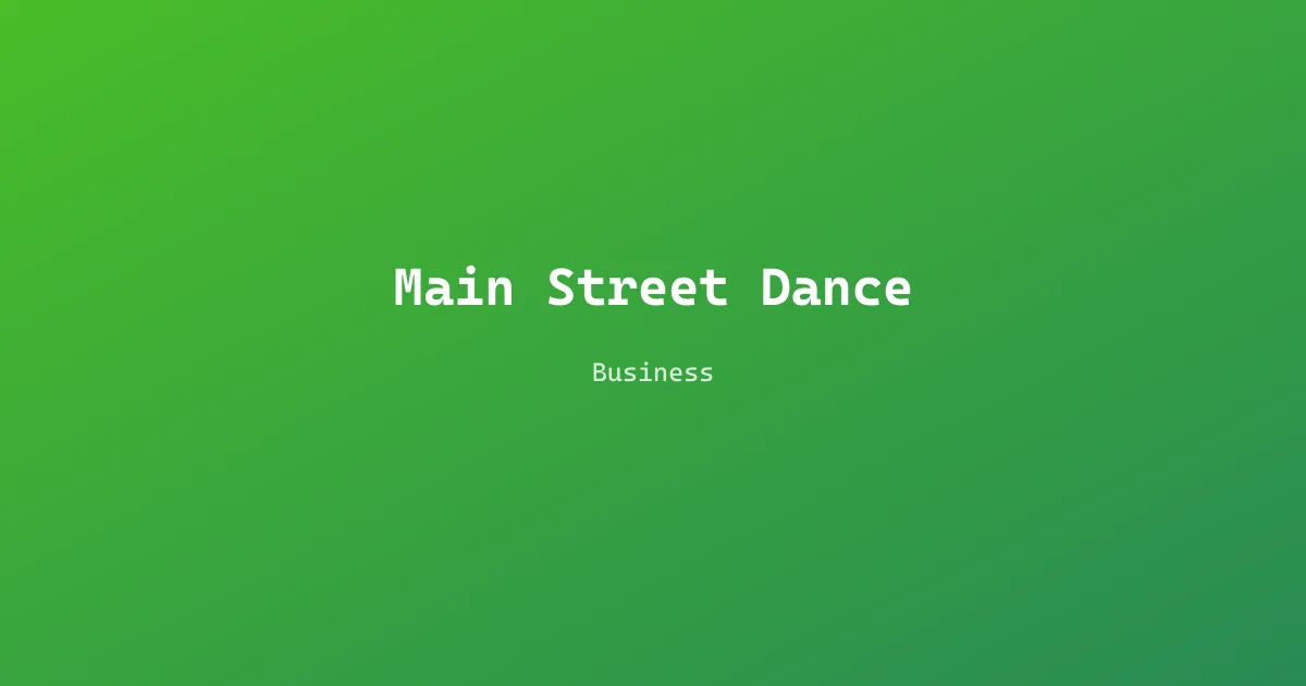 Main Street Dance
