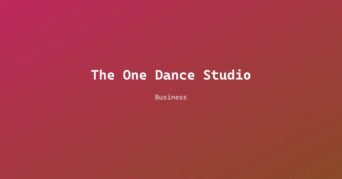 The One Dance Studio